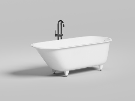 Ванна из литьевго мрамора Salini ORNELLA 102312GF 180х80 встраиваемая прямоугольная с ножками